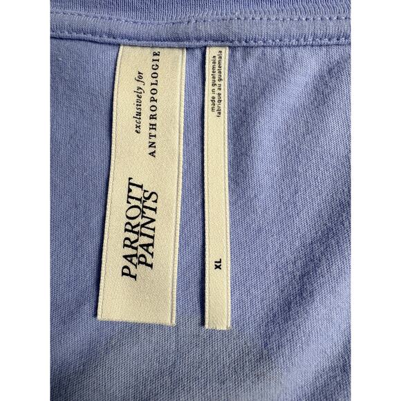 Anthropologie Parrott Paints T-Shirt Short Sleeve Blue Size XL - Picture 5 of 7